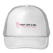 I Fight Like A Girl 6.1 Breast Cancer Hat