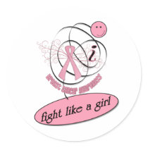 i Fight like a girl Stickers