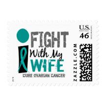 I Fight With My Wife Ovarian Cancer Stamp