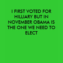 I FIRST VOTED FOR HILLIARY BUT IN NOVEMBER OBAM... t-shirts