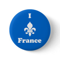 I Fleur-de-Lis France Button