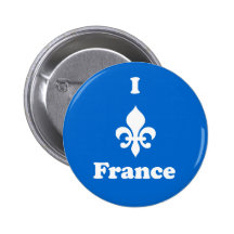 I Fleur-de-Lis France Button