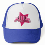 I flip for Gymnastics Girls Pink Black Star Hat