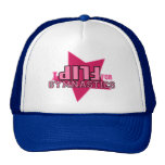 I flip for Gymnastics Girls Pink Black Star Hat