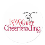 I Flip Over Cheerleading Sticker