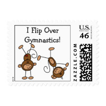I Flip Over Gymnastics Postage Stamps