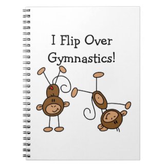 I Flip Over Gymnastics Spiral Note Book