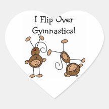 I Flip Over Gymnastics Stickers