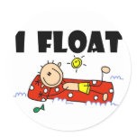 I Float T-shirts and Gifts Sticker