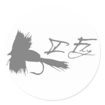 I Fly Round Stickers