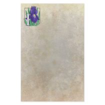 I for Iris Flower Monogram Personalized Stationery