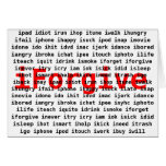 I Forgive U Text Design Card