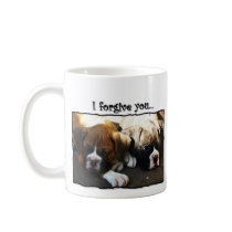 I Forgive you boxer puppies mug