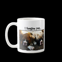 I Forgive you boxer puppies mug
