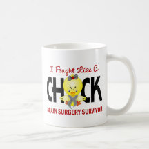 I Fought Like A Chick 1 Brain Surgery Survivor Mugs