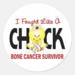 I Fought Like A Chick Bone Cancer Survivor Round Sticker