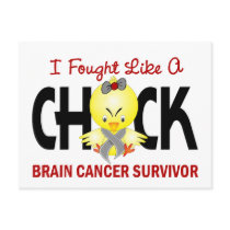 I Fought Like A Chick Brain Cancer Survivor postcards