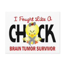 I Fought Like A Chick Brain Tumor Survivor postcards