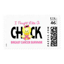 I Fought Like A Chick Breast Cancer Survivor Postage Stamp
