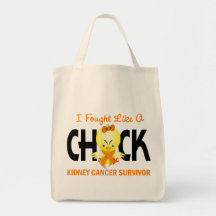 I Fought Like A Chick Kidney Cancer Survivor Tote Bag