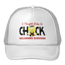 I Fought Like A Chick Melanoma Survivor Hats