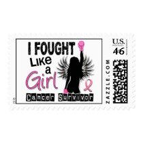 I Fought Like A Girl 26S Breast Cancer Postage Stamp