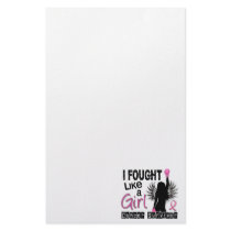 I Fought Like A Girl 26S Breast Cancer Customized Stationery