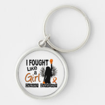 I Fought Like A Girl 26S Leukemia Keychain