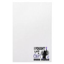 I Fought Like A Girl 26S Stomach Cancer Survivor Stationery Design