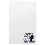 I Fought Like A Girl 26S Stomach Cancer Survivor Stationery Design