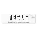I found Jesus bumper stickers