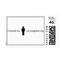 I Found My Man On Craigslist.Org Postage Stamps