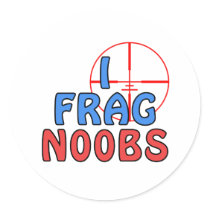 I Frag N00bs stickers by thefrozenduck I Frag N00bs stickers