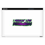 I Freakin Love DRUM and BASS music Laptop Decals
