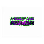 I Freakin Love DRUM and BASS music postcards