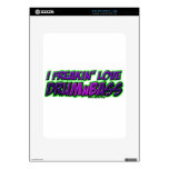 I Freakin Love DRUM and BASS music skins
