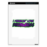 I Freakin Love DRUM and BASS music skins