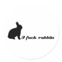 I Fuck Rabbits stickers by Eggborne I Fuck Rabbits stickers