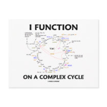 I Function On A Complex Cycle (Krebs Cycle Humor) Postcard
