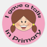 I Gave a Talk Round Stickers