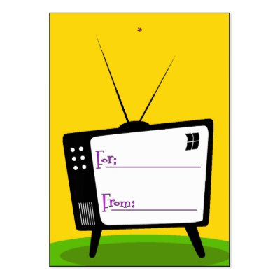 <i>Gift Tag</i> "Retro TV" Business Card by janettetsmith
