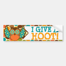 I GIVE A HOOT Bumper Sticker