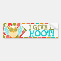 I GIVE A HOOT Bumper Sticker