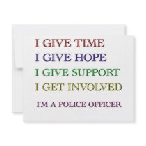 I GIVE I'M A POLICE OFFICER PERSONALIZED ANNOUNCEMENT