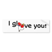 I glove Stiker bumper stickers