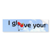 I glove Stiker bumper stickers