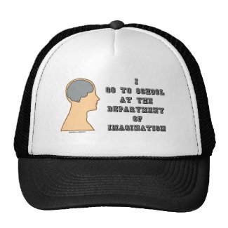 I Go To School At The Department Of Imagination Hats