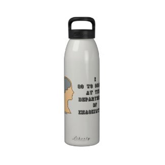 I Go To School At The Department Of Imagination Reusable Water Bottles