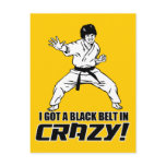 I Got A Black Belt in Crazy Post Cards