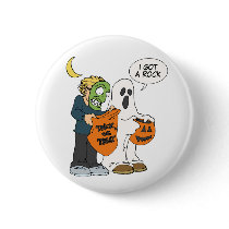 I Got a Rock Halloween button